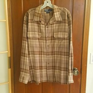 Polo by RL men's wool & cotton plaid shirt/shacket
